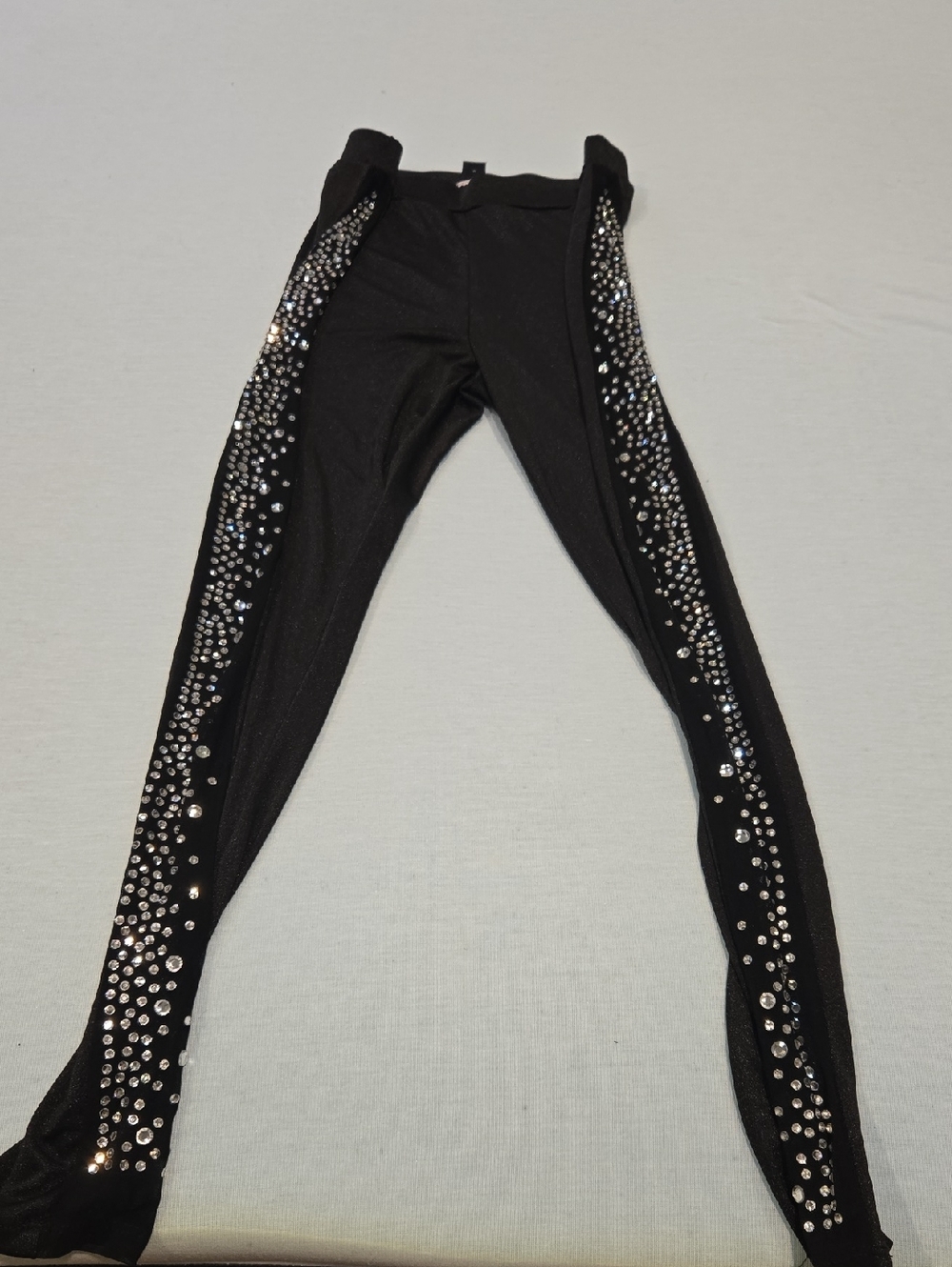 SHEIN Black Shimmer Leggings with Side Sparkle Detail
